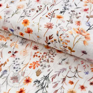 Viscose met linnen Flower sea design B