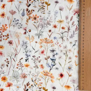Viscose met linnen Flower sea design B