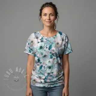 Tricot VISCOSE LYCRA HEAVY Classic flowers design B