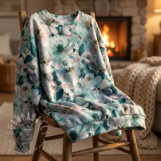Tricot VISCOSE LYCRA HEAVY Classic flowers design B