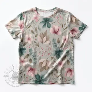 Tricot VISCOSE LYCRA HEAVY Classic flowers design C