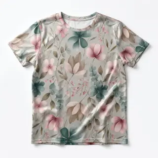 Úplet VISCOSE LYCRA HEAVY Classic flowers design C