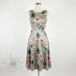 Tricot VISCOSE LYCRA HEAVY Classic flowers design C