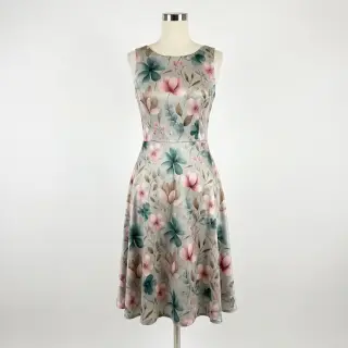 Úplet VISCOSE LYCRA HEAVY Classic flowers design C