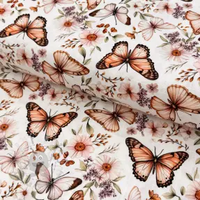Viscose met linnen Botanic design C
