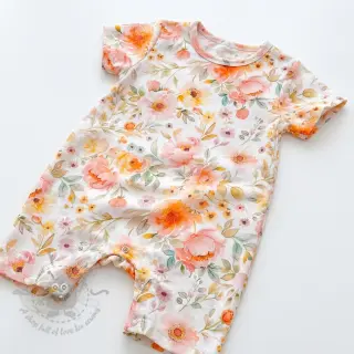 Viscose met linnen Floral design En