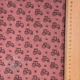 Ribfluweel STRETCH Tractors old pink