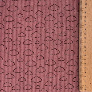 Menčester STRETCH Little clouds old pink