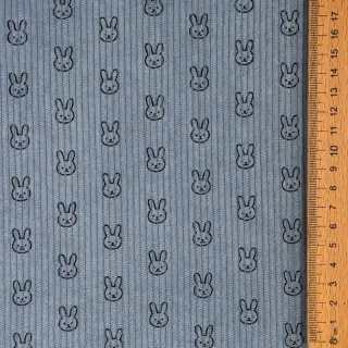 Menčester STRETCH Little bunny old blue