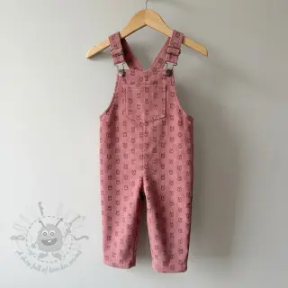 Ribfluweel STRETCH Little bunny old pink