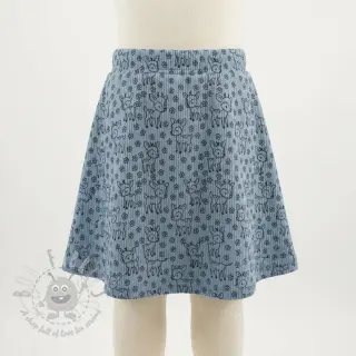 Ribfluweel STRETCH Little deer old blue