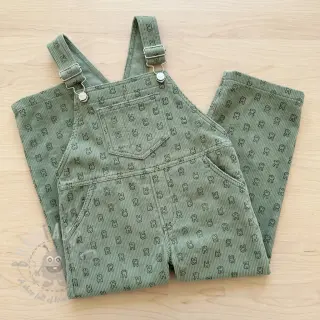 Ribfluweel STRETCH Little bunny old green