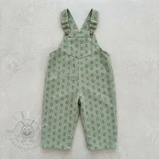 Ribfluweel STRETCH Little bunny old green