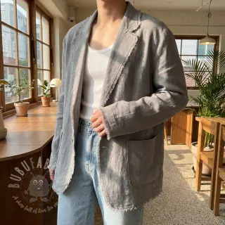 viscose met linnen SPANDEX grey