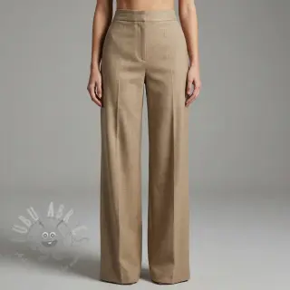 viscose met linnen SPANDEX taupe
