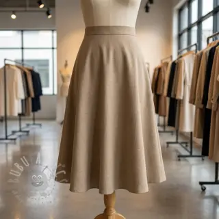 viscose met linnen SPANDEX taupe
