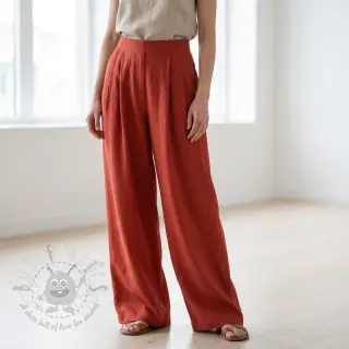 viscose met linnen SPANDEX terracotta