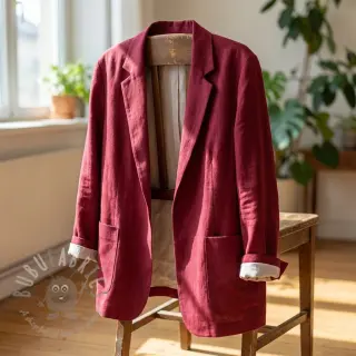 viscose met linnen SPANDEX burgundy