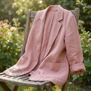 viscose met linnen SPANDEX old rose