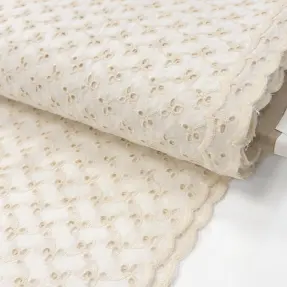 Bavlnená látka EMBROIDERY Rosemary off white