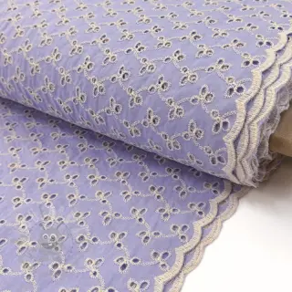 Katoenen stof EMBROIDERY Rosemary lilac