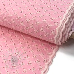 Katoenen stof EMBROIDERY Rosemary rose