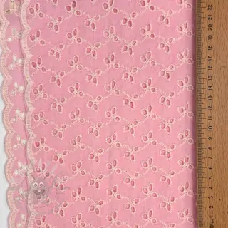 Katoenen stof EMBROIDERY Rosemary rose
