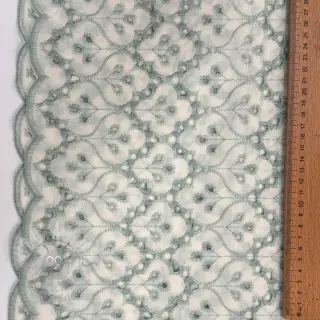 Katoenen stof EMBROIDERY Lilian mint
