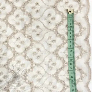 Bavlnená látka EMBROIDERY Lilian natural