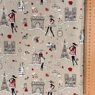 Dekoračná látka Linenlook Cute Paris multico