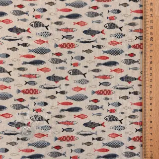 Decoratiestof Linenlook Aquarium multico