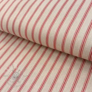 Decoratiestof Linenlook Vincennes rouge
