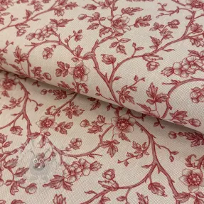 Decoratiestof Linenlook Meredith rouge