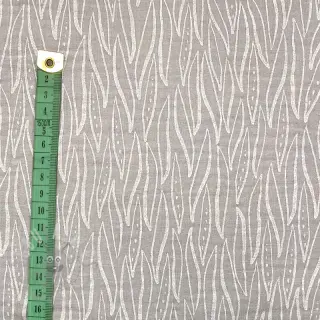 Dubbelgaas/mousseline Leaves light grey