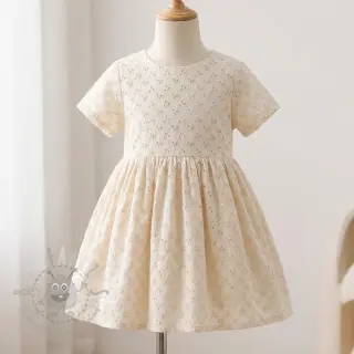 Bavlnená látka EMBROIDERY Rosemary off white