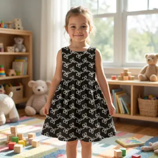 Bavlnená látka EMBROIDERY Rosemary black