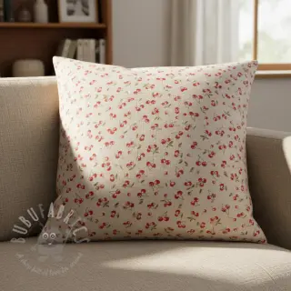 Decoratiestof Linenlook Griotte multico