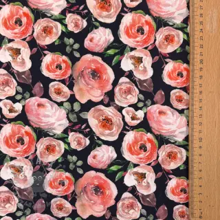 Tricot Roses navy digital print