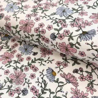 Tricot Flowers ecru
