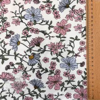 Tricot Flowers ecru