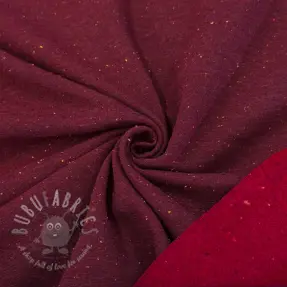 Geruwde sweaterstof COSY burgundy melange