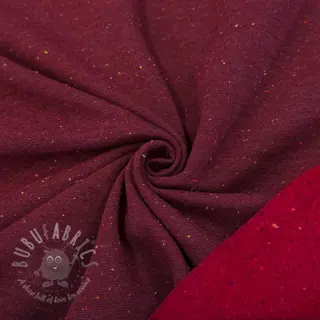 Geruwde sweaterstof COSY burgundy melange