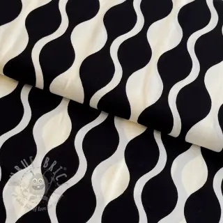 Viscose ECOVERO Abstract black ecru