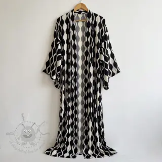 Viscose ECOVERO Abstract black ecru