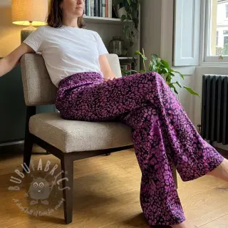 Viskóza ROSELLA STRETCH Animals purple