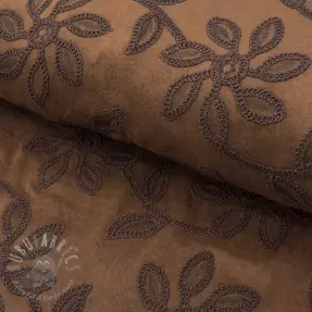 Suedestof stretch Amalia brown