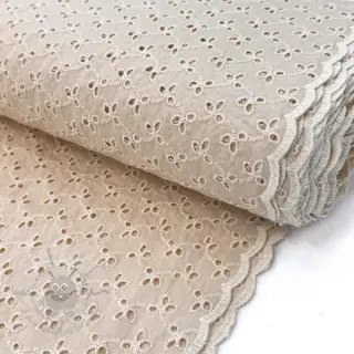 Katoenen stof EMBROIDERY Rosemary beige