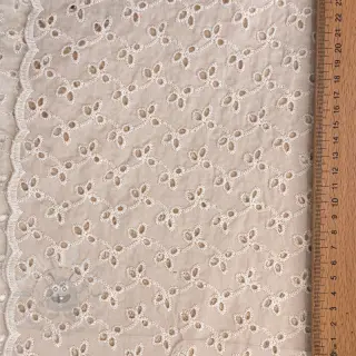 Katoenen stof EMBROIDERY Rosemary beige