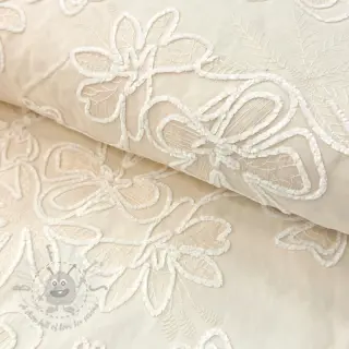 Katoenen stof EMBROIDERY Chenille Manon design A