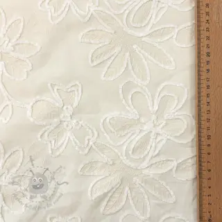 Katoenen stof EMBROIDERY Chenille Manon design A